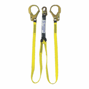 6’ Dual-Leg External Shock Absorbing Lanyard with Rebar Hooks
