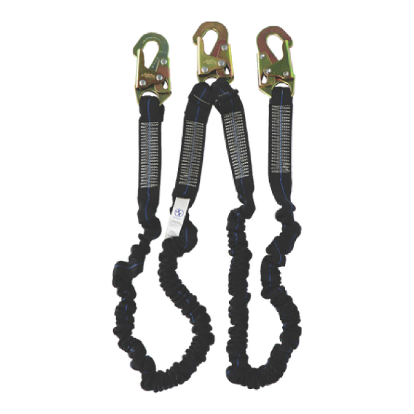 4.5-6’ Dual-Leg Internal Shock Absorbing Elastic Lanyard