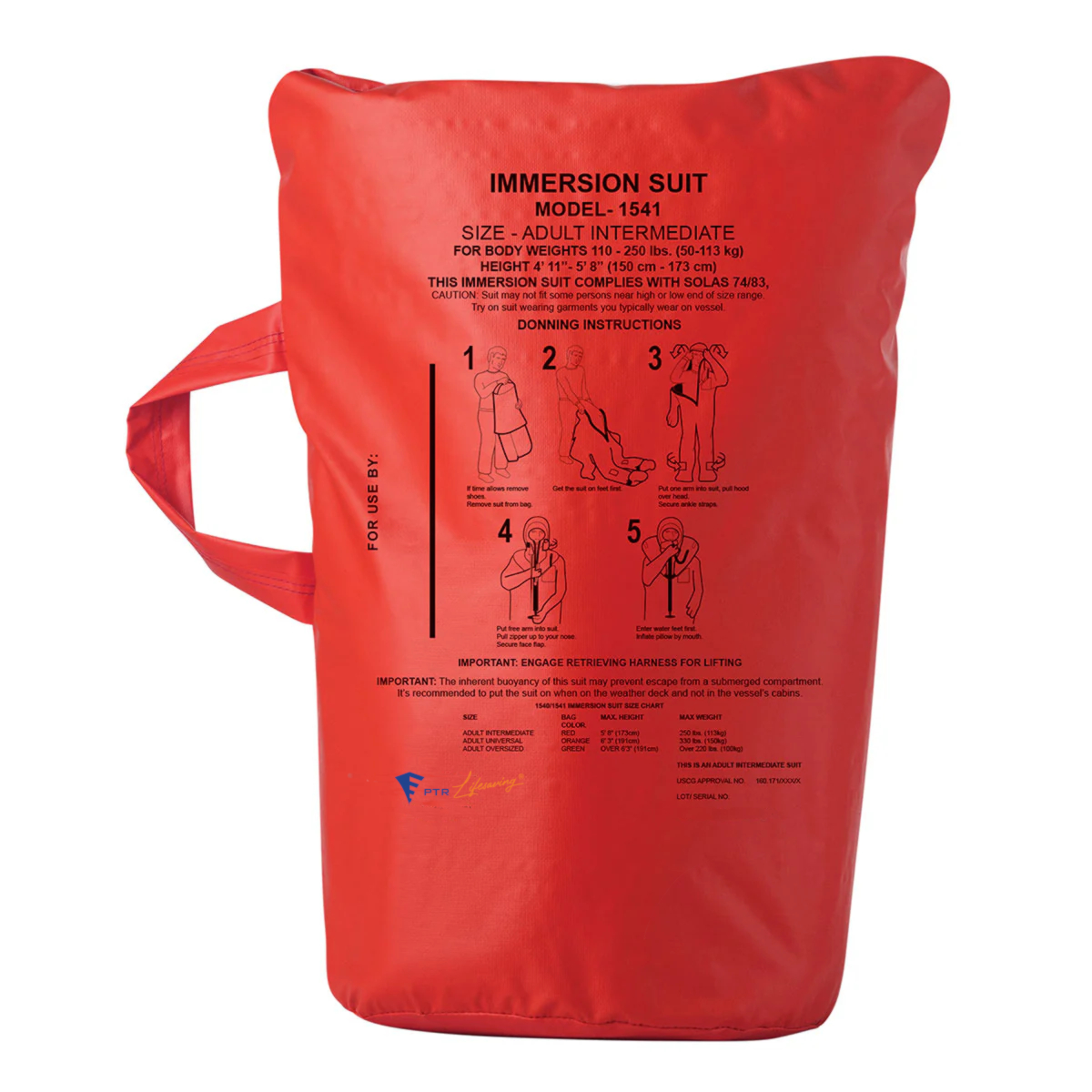 USCG/SOLAS/MED Immersion Suit Bag