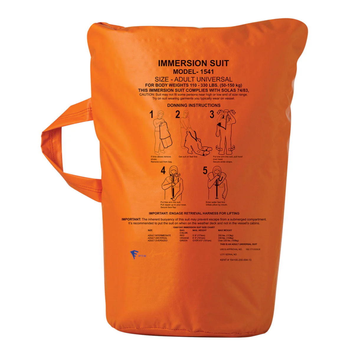 USCG/SOLAS/MED Immersion Suit Bag