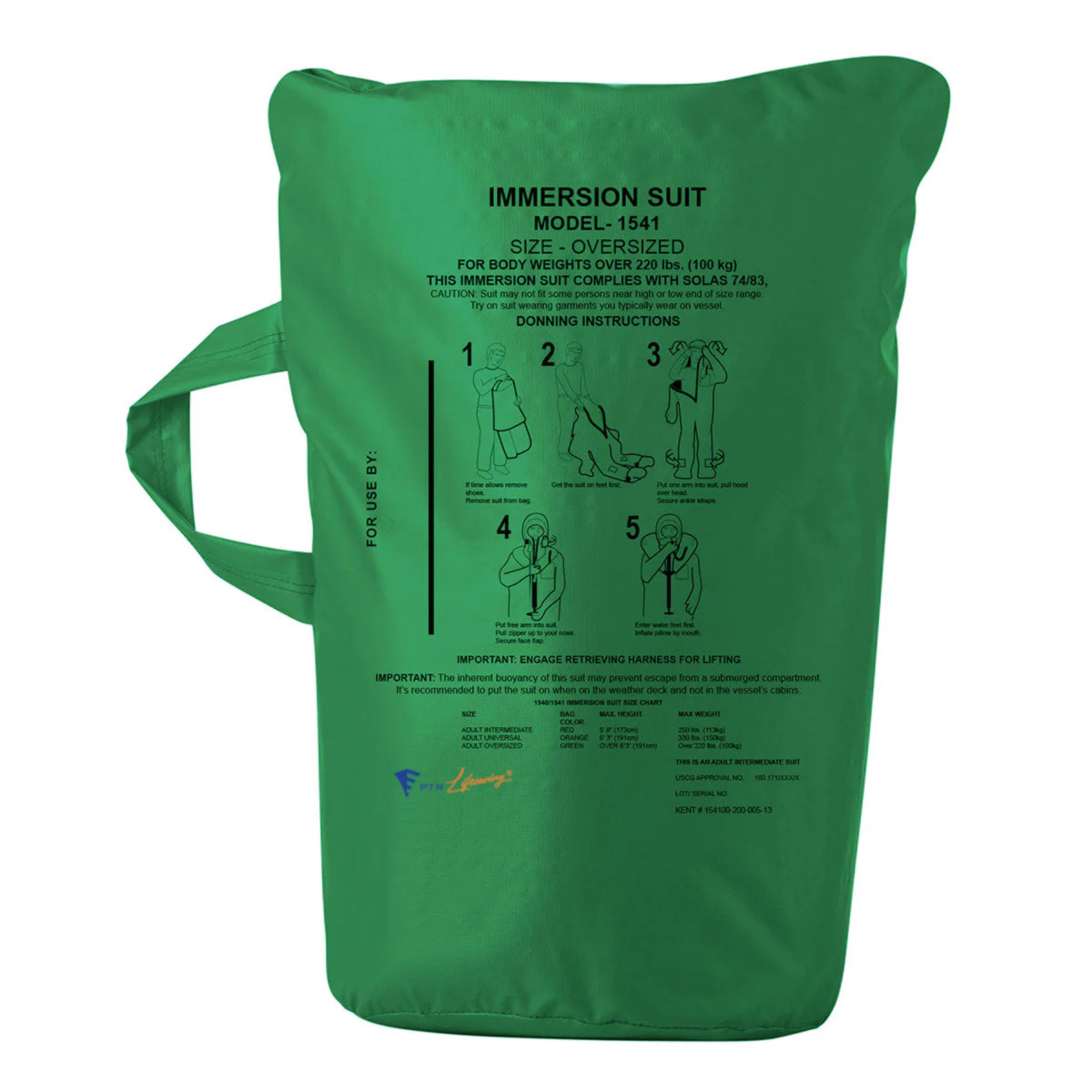 USCG/SOLAS/MED Immersion Suit Bag