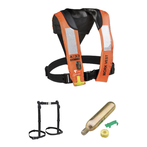 A-33 Automatic All Clear Inflatable Work Vest