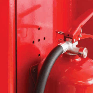 Magnetic bracket for fire extinguishers