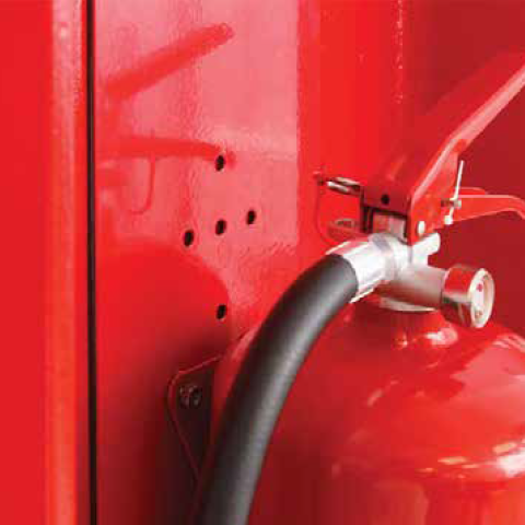Magnetic bracket for fire extinguishers