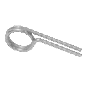 Stainless steel valve safety pin for trolley fire extinguishers