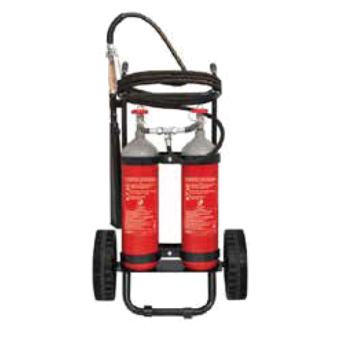 Fire Extinguisher / Trolley 10Kg (2×5) Carbon Dioxide CO2