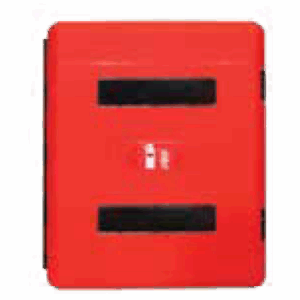 Double plastic box for 2 pcs of fire extinguishers