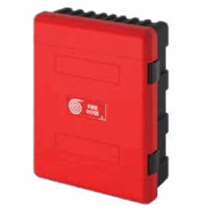 Plastic cabinet for fire hose and branchpipe
