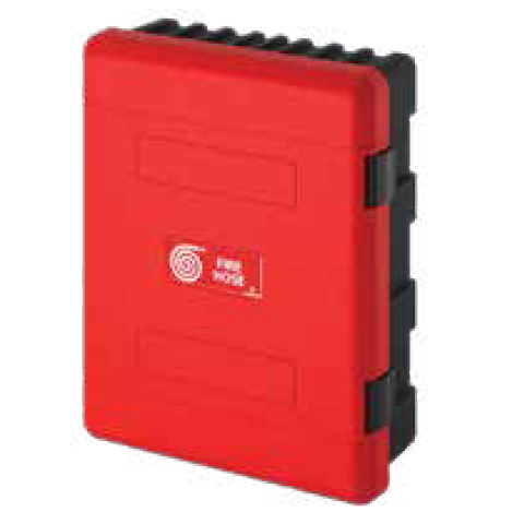 Plastic cabinet for fire hose and branchpipe