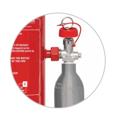 Fire Extinguisher 6Kg Dry Powder with external cartidge CO2 150g – Cartridge Series